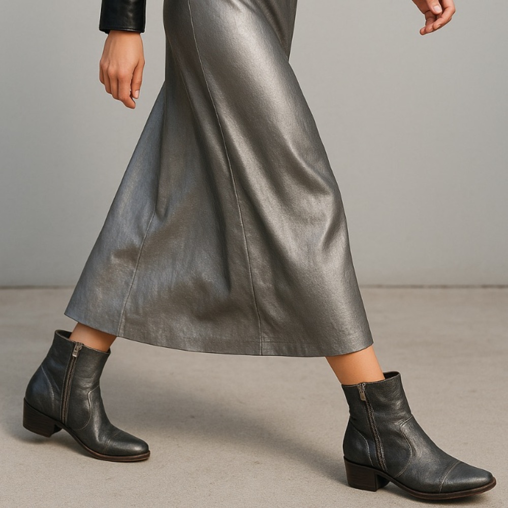 John Fluevog Black Leather Ankle Booties